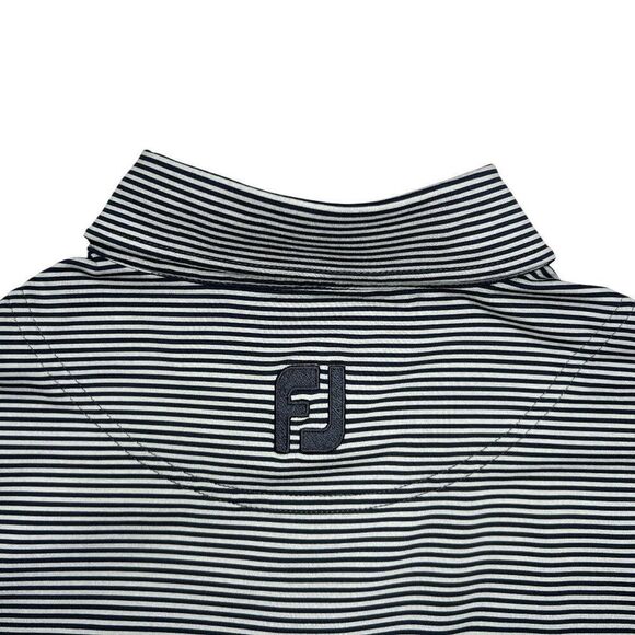 FootJoy Golf Polo Men's Size Small Grey Striped Sawgrass Embroidered Stretch - Picture 8 of 12